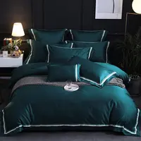 Lençol de cama americano de luxo, várias cores, bordado, de algodão, para cama, conjunto completo de cama, tailândia