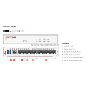 Fortinet FG-71F FortiGate 71F, Firewall Fortinet, 10 Puertos Gigabit RJ45, ATP, UTP, Stock Original - Product Image 4