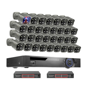 Kırmızı ve mavi ışık Alarm 32ch poe güvenlik kamera sistemi <span class=keywords><strong>cctv</strong></span> 4K 8MP poe nvr kamera sistemi gözetim - Product Image 1