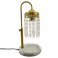 Lampe chauffe-bougie de luxe légère avec minuterie, lampe chauffe-bougie électrique en métal, lampe chauffe-bougie