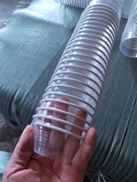 Tuyau ondulé en PVC pour la collecte de poussière, conduit d'évacuation de poussière pour le travail du bois avec tuyau à ressort, tuyau en plastique pour l'élimination de la poussière