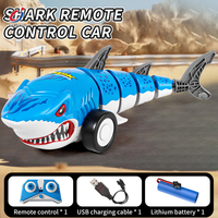 Voiture télécommandée Chengji RC Requin Bleu : Simulation, démonstration d'action, éclairage, design cool, véhicule marin télécommandé en forme de requin
