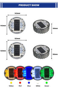 Goujon de route violet lumière solaire Dpwh approuvé 6 Leds lumière de marqueur de route solaire oeil de chat G105 4way IL300 goujons de route solaires - Product Image 4