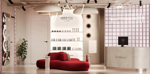 Cream Style Nail Bar Display Furniture Set | Modern Popular Hair Salon Station & Custom Nail Salon Interior Design - Product Image 4