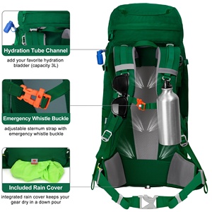 Mochila de montaña de alta calidad de 50L, bolsa de viaje ligera, mochila de senderismo, cubierta de lluvia - Product Image 3