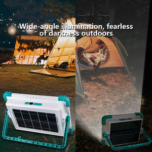<span class=keywords><strong>Projecteur</strong></span> LED <span class=keywords><strong>solaire</strong></span> rechargeable pour extérieur 100W IP66, lumière de travail d'urgence, source de lumière portable pour le paysage et le camping - Product Image 3