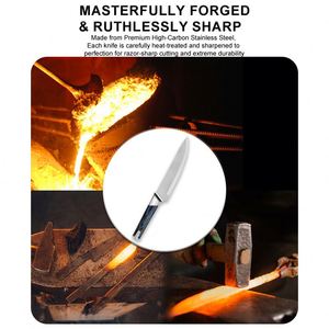 Wholesale Household Stainless Steel Non-stick <b>Knife</b> <b>Set</b> Hollow Handle Pattern <b>Sharp</b> Cleaver Kitchen Chef <b>Knives</b> for Cooking - Product Image 3