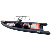 Bateau gonflable côtelé en aluminium, coussin de luxe ORCA Hypalon, 29 pieds RHIB 860