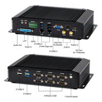 Computadora Industrial sin Ventilador EGLOBAL, Intel I5-4200U, DDR3L, MSATA SSD, VGA HD, 8 Puertos USB, 6 Puertos COM, GPIO, 2 Puertos RJ45, 2.5G, Audio LAN, Mini PC Linux