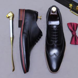 Zapatos Oxford de Cordones de Cuero Genuino de Alta Calidad, Botines Británicos, Zapatos Formales Siempre a la Moda, para Oficina, Carrera, Todas las Temporadas, Antideslizantes - Product Image 5