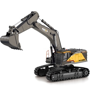 Huina 1592 22CH 1:14 Échelle de construction, voiture RC, chargeuse-pelleteuse hydraulique, <span class=keywords><strong>jouet</strong></span> excavateur, alliage métallique, <span class=keywords><strong>radiocommande</strong></span>, gros camion, pelle - Product Image 6