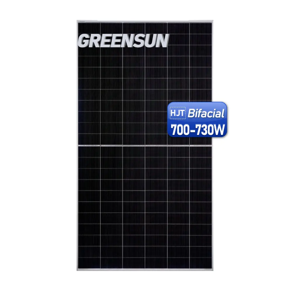 Greensun Paneles Solares 1000 watt Bifacial HJT setengah potong sel 700W 705w 710w 715W 720W daya Panel surya harga