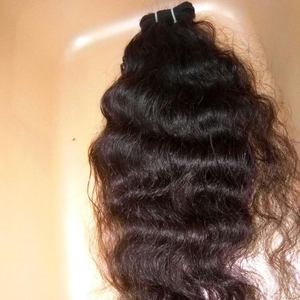 Unprocessed Raw Indian Human Hair.12A Grade High Quality Remy Hair Waft.Temple Human Hairs - Product Image 1