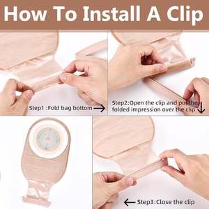 Suprimentos de ostomia-Rainlotus Cut-to-Fit Bolsas drenáveis com fecho de fixação para cuidados com estoma de Ileostomia - Product Image 3