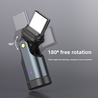 Adaptateur PD Type-C 240W, câble de charge rapide avec connecteurs à 180 degrés, compatible avec MacBook et haut-parleur