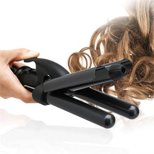 Último juego de ondulador de pelo de cerámica, Varita de hierro <span class=keywords><strong>con</strong></span> estilo de vapor de triple barril, pantalla LCD de temperatura, calentador PTC, pinzas para rizar el cabello - Product Image 5