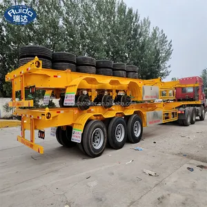 Philippines 2023 New 2/3 axis shipping 20 ft 40 ft container combination trailer Interconnect chassis frame container truck trai