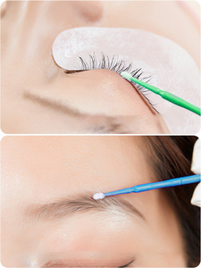 Dùng Một Lần Micro Bàn Chải 100 cái/túi Cotton + Nhựa Màu Sắc Tùy Chỉnh OEM/ODM Thương Hiệu Mở Rộng Lông Mi Công Cụ Làm Sạch Cá Nhân - Product Image 5