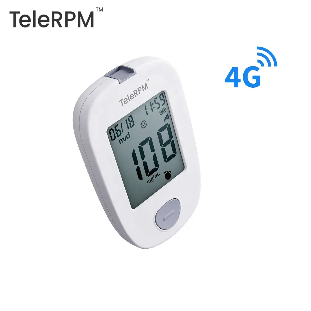 TeleRPM Hochwertiges zellulares Heim-BGM-Gerät 4G Fernüberwachungs-Blutzucker messgerät mit HCT-Korrektur technologie