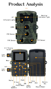 Forest Camping 4K Cámara de video de monitoreo Cámara de rastreo de Vida Silvestre Cámara digital de visión nocturna para investigación <span class=keywords><strong>exterior</strong></span> al aire libre - Product Image 2