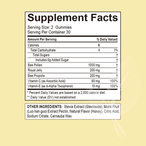 Gummies au pollen d'abeille Meelefu, compléments naturels avec gelée royale et <span class=keywords><strong>propolis</strong></span> pour l'immunité et les soins de la peau - Product Image 4