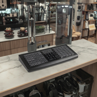 Keyboard POS Profesional 81-Tombol yang Dapat Diprogram dengan Pembaca Kartu Magnetik Terintegrasi, Sesuai Standar OPOS/JPOS untuk Sistem POS