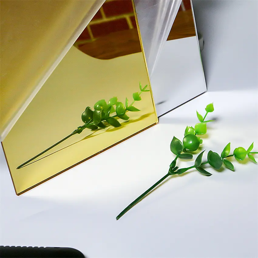 Alands Wholesale Mirror Plastic Acryl Mirror Ps Mirror Sheet avec auto-adhésif