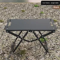 Table pliante d'extérieur portable, moderne, en acier au carbone, légère et durable - Table de camping multifonctionnelle pour activités de plein air