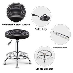 Chaise pivotante réglable en hauteur clinique médicale <span class=keywords><strong>tatouage</strong></span> Spa Salon de coiffure tabouret roues Style classique Offre Spéciale métal matériel - Product Image 3
