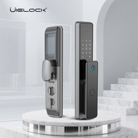 Cerradura Inteligente para Puerta UIELOCK QA20 con Reconocimiento Facial 3D, Desbloqueo por Huella Dactilar y Vena de la Palma, Almacenamiento en la Nube, Wi-Fi, para Uso Doméstico