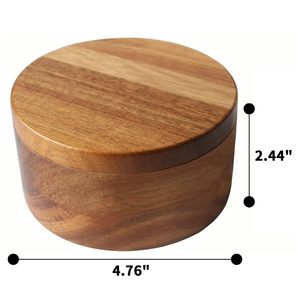 Đa-Sử Dụng Keo Gỗ Muối Và Hạt Tiêu Hầm Gia Vị Hộp Với Xoay Từ Nắp Và Thìa - Product Image 6