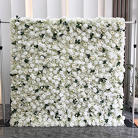 Panneau mural floral artificiel 5D en tissu, toile de fond florale en soie pour mariage, fête, événement, décoration de fond photo à domicile