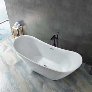 Baignoire en acrylique indépendante pour adultes, projet hôtelier, B & B, forme spéciale, baignoire fine pour couple, tendance sur internet - Product Image 3