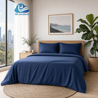 Draps de lit en coton biologique certifiés OEKO-TEX, ultra doux, hypoallergéniques, 400TC, approuvés BSCI ISO9001, pour chambre principale, pliés