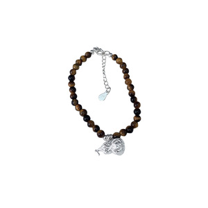 Bracelet en argent sterling S925 avec perles œil de tigre et pendentif gourde pour femme, bijoux à porter au quotidien - Product Image 5