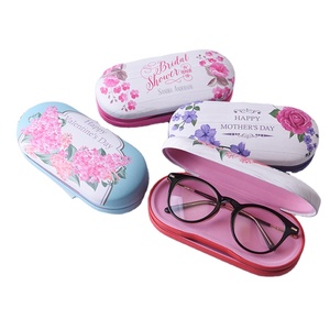 Wholesale Customized Glasses Case Digital Printing Hand-made Double-layer PU Contact Lens Case Glasses Eyewear Box