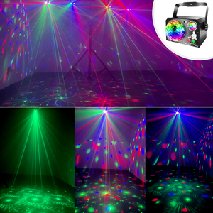 Nuovo arrivo telecomando magico + 64 Pattern + UV + RGB Laser Led luce atmosfera per <span class=keywords><strong>Party</strong></span> <span class=keywords><strong>Disco</strong></span> - Product Image 5