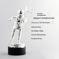 Trophée personnalisable en métal de 31 cm sur le thème de l'astronaute de MTV Music Television, prix astronaute homme de l'espace, souvenir, ornement de bureau