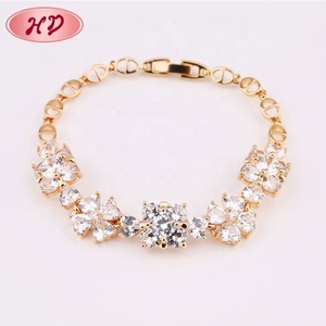 Pulsera de tenis chapada en oro con cristales para niños, corte brillante, engaste de garra, joyería clásica para fiestas, aleación, circonita cúbica de moda - Product Image 5