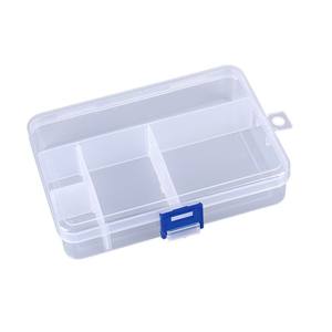 Boîte de rangement transparente à 5 compartiments avec séparateurs amovibles pour l'organisation des articles de pêche et des petites pièces - Product Image 5