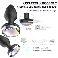 Großhandel 10-Modus LED-Lichter Analplug Vibrator Masturbatoren Fernbedienung Butt Plug Sexspielzeug für Frauen und Männer