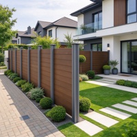 Panneau de clôture composite VILLI, clôture de jardin en WPC, protégé contre les UV, extérieur, contemporain, élégant, hôtels, REACH, respectueux de l'environnement