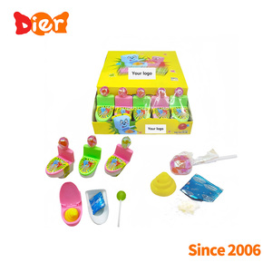 Dulces al por mayor etiqueta privada personalizada 3 en 1 piruletas temáticas para inodoro y caramelos en forma de caca caramelos dulces niños juguete de dulces OEM - Product Image 6
