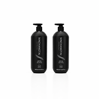 Bouteille Pompe en Plastique HDPE Vide 1000ml, Écologique, Rechargeable, Noir Mat, pour Gel Douche, Shampoing, Soin Corporel, Salle de Bain Familiale