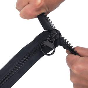 OCO Noir Grande Fermeture à Glissière #15 #30 Vestes à Fermeture à Glissière en Résine Robuste Couvre-Bateau Chaussures Séparation Bidirectionnelle Énorme Fermeture à Glissière en Plastique Divers - Product Image 2