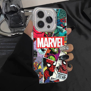 Nhãn màu đỏ Spider-Man Double Layer IMD màu bạc trường hợp điện thoại cho Iphone 11 12 13 14 15 16 17 Pro Max 16e Phụ kiện điện thoại - Product Image 3