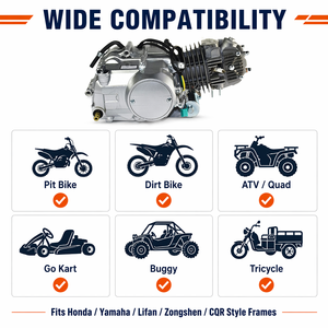 Nouveau moteur de <span class=keywords><strong>quad</strong></span> 125cc 4 temps CDI horizontal avec démarrage électrique/à manivelle, embrayage manuel, 4 vitesses pour <span class=keywords><strong>quad</strong></span>, kart, buggy OEM - Product Image 3