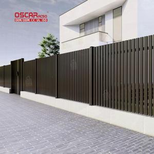 Pannelli di recinzione in alluminio diretto di fabbrica lama verticale architettonica nera 3D recinzione metallica giardino cortile piscina Nz recinzione in alluminio - Product Image 1