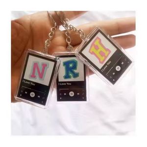 Design <b>Custom</b> Acrylic Mini Album <b>CD</b> Keychain, Music Player Creative Acrylic Keychain - Product Image 6