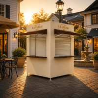 Kiosque mobile de café, boutique alimentaire préfabriquée pour la rue, conteneur d'expédition tout-terrain, robuste, écologique et recyclable
